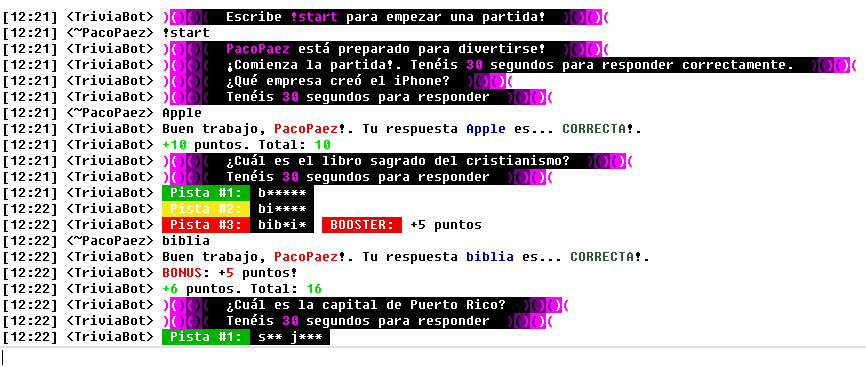 TriviaBot IRC